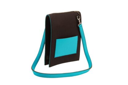 NFUN TRENDY BLACK TURQUOISE SHOULDER BAG