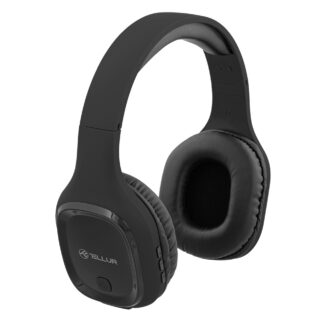 Headphones with microphone. Tellurium Pulse, black