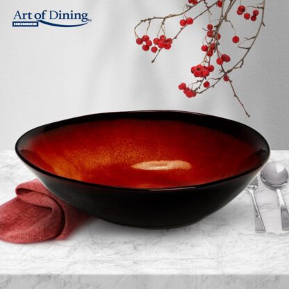 SET 6 X OVAL CERAMIC BOWL 20CM, VULCANO - Image 2