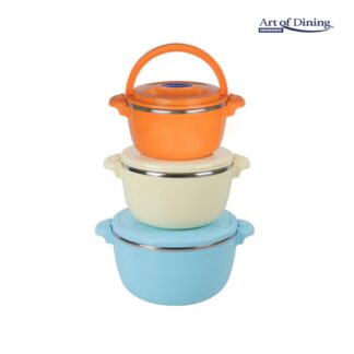 FOOD WARMER 3 PCS SET 2+4+6L,BELLY BLUE