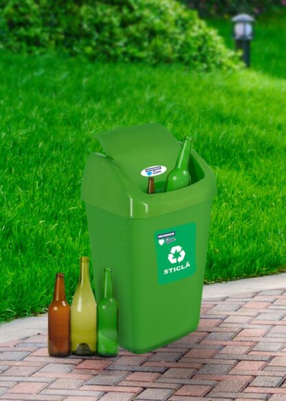 GARBAGE BASE FOR RECYCLING ECO 18 L, GREEN