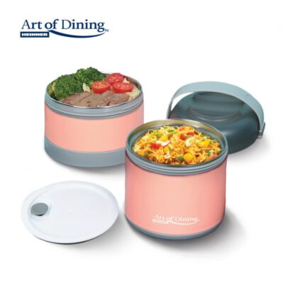 DOUBLE THERMAL CASSEROLE 920 ML, LOCA, PINK