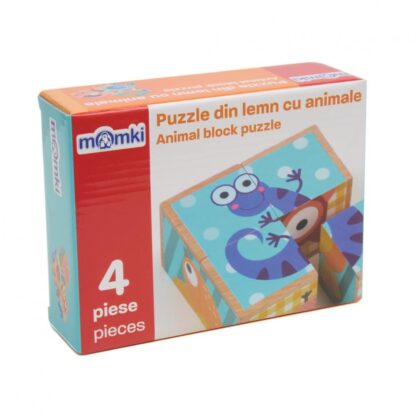 WOODEN PUZZLES WITH ANIMALS, 4 PIECES