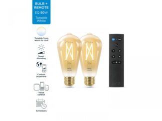 Pack of 2 smart vintage LED bulbs