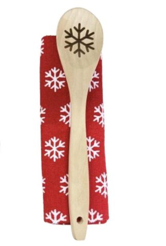 Kitchen towel and spoon set Red