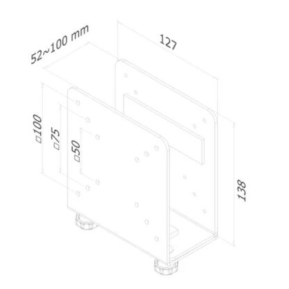 Neomounts Thin Client Holder VESA75/100 - Image 2