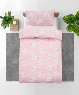 Single cotton bed set, 92 gsm, Cat