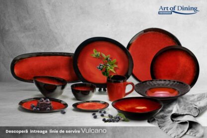 SET OF 6 X CERAMIC DESSERT PLATE 20CM, VULCANO - Image 4