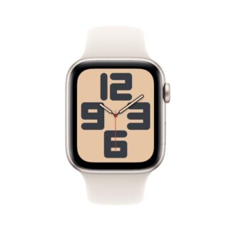 Apple Watch SE GPS + Cellular 44mm Starlight Aluminium Case with Starlight Sport Band - S/M