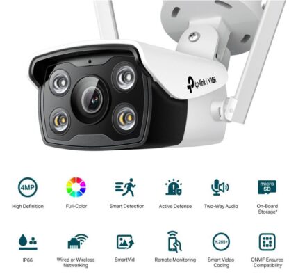 TP-LINK VIGI 4MP BULLET WIFI CAM 4MM C340-W - Image 2