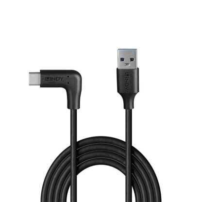 Lindy USB A to C Cable, 90° 1m Black - Image 3