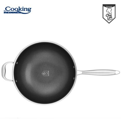 STAINLESS STEEL WOK PAN+COVER 30x8.5CM, TITANIUM3 - Image 4