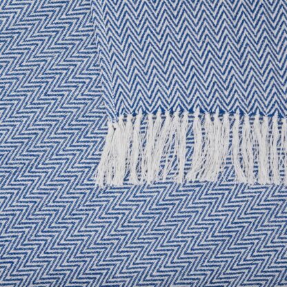Plaid blanket 160X200 CM ZIG BLUE - Image 3