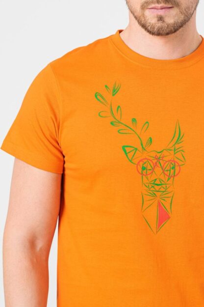 Orange-Xxl Men's Deer Family T-Shirt - Image 5