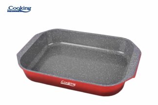 HIGH ALUMINUM TRAY 39.5x26CM, RED LINE
