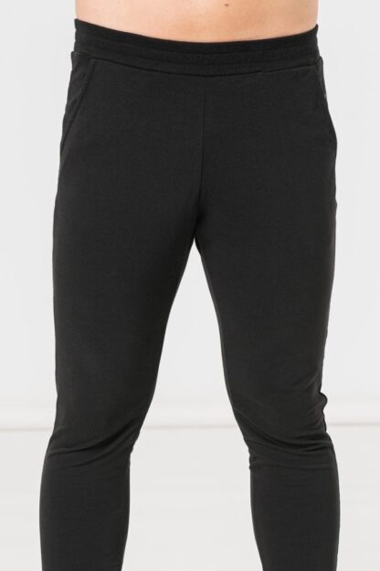 Men's Casual Cotton Pants Black-M - Image 5