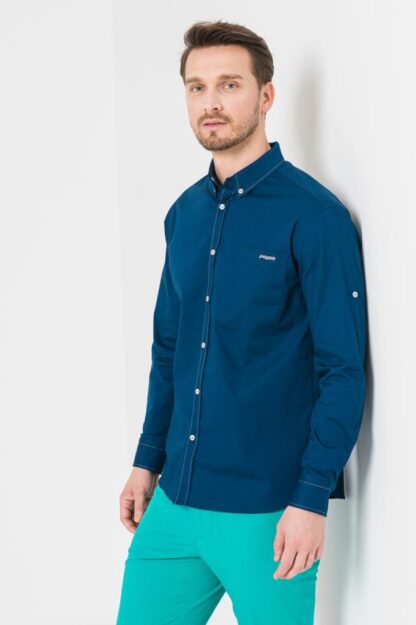 MEN'S CASUAL SHIRT LIGHT NAVY S - Image 2