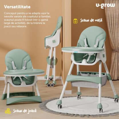 2 in 1 dining chair, foldable, green - Image 3