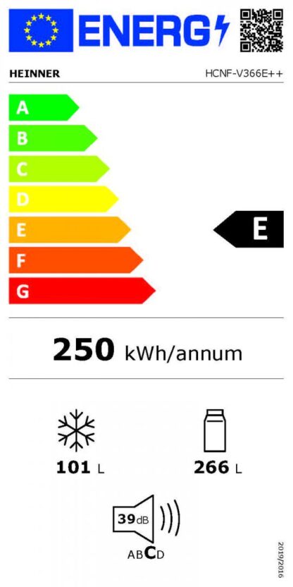 Heinner refrigerator HCNF-V366E++ - Image 3