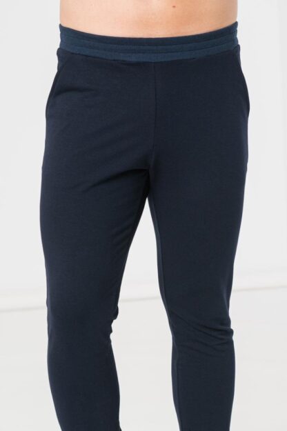 Navy Men's Casual Cotton Pants-XL - Image 5