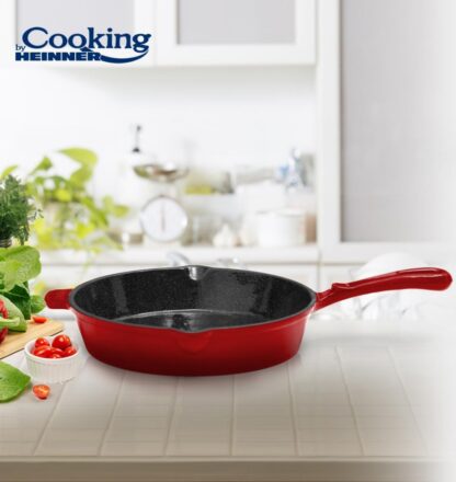 ENAMEL CAST IRON PAN 26x5CM,RED LINE - Image 3