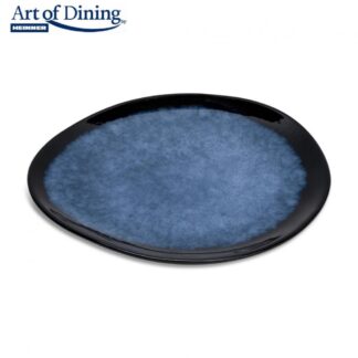 SET OF 4 OVAL CERAMIC PLATES 28 CM, SERENITY