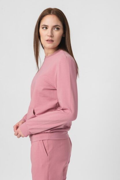 BLUZA COTON CASUAL FEMEI PINK-XL - Image 4