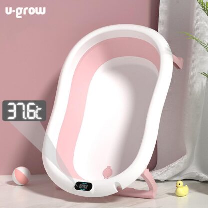 Bathtub with built-in thermometer, pink - Image 3
