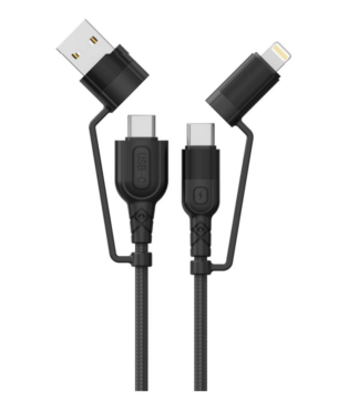 Cablu Audio Lemontti USB A&C-USB-C 1,2m