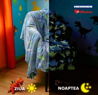 "Patura model fosforescent,Dino,160x200