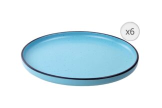 Set of 6 dessert plates, ceramic 20 CM, ELECTRA