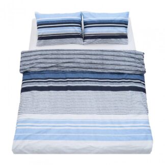 Double linen 100% cotton, 4 pieces, Azul