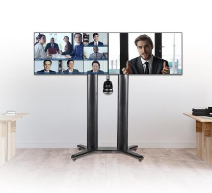 B-Tech double mobile stand 56-65" 2m, black - Image 4