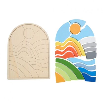 RAINBOW WOODEN PUZZLE, 21 PIECES