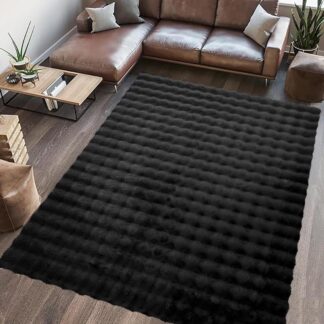PAOPAO FUR CARPET 200X300 CM BLACK
