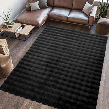 PAOPAO FUR CARPET 80X150 CM BLACK