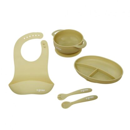 Diversification set of 5 silicone pieces, olive