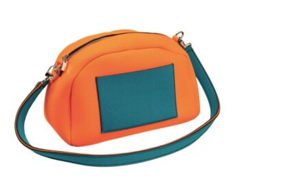 NFUN FUNNY ORANGE TURQUOISE SHOULDER BAG