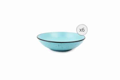 Set of 6 deep plates, ceramic 20 CM, ELECTRA