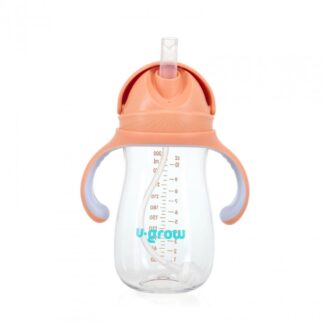 Tritan straw cup, orange, 300ml, U-Grow