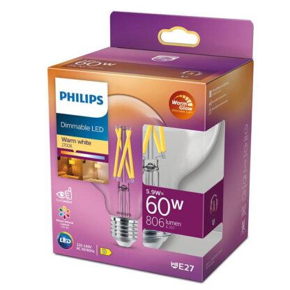 Philips Classic G93 LED bulb, adjustable power