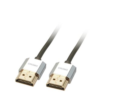 Lindy Slim 3m High Speed HDMI cable, Chrome