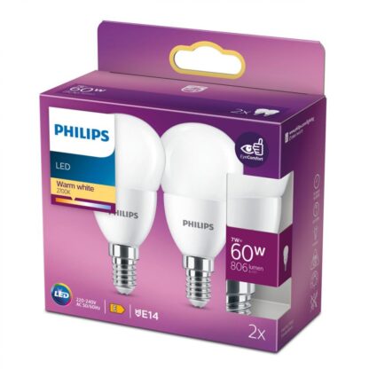 Pack of 2 LED bulbs Philips P48, EyeComfort