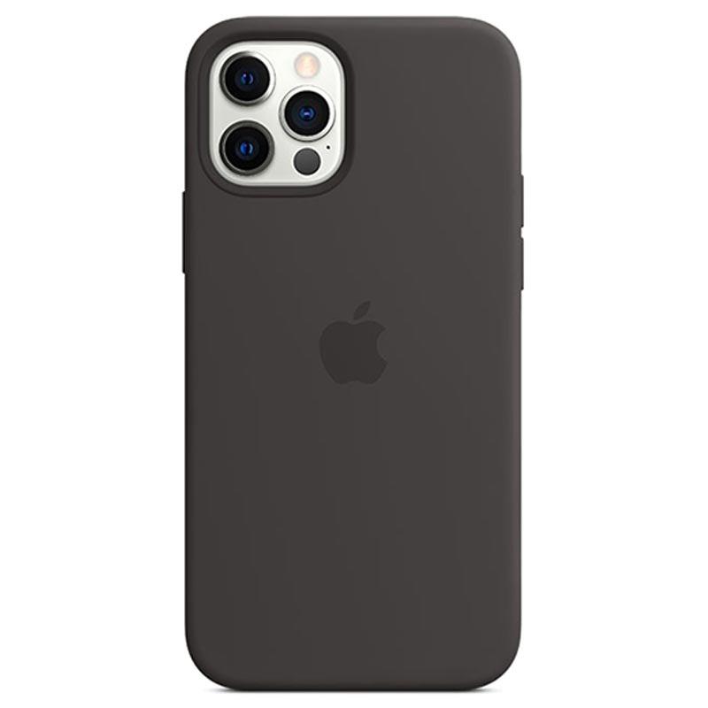 iphone 12 silicone case with magsafe — black