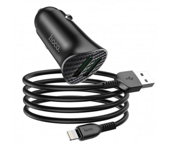 Lightning Car Charger HOCO Z39, Black EU Supplies
