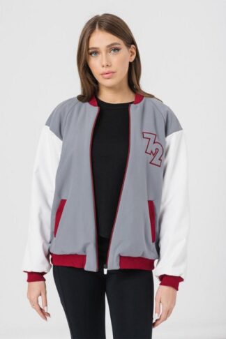 W BOMBER JACKET GRAY XL
