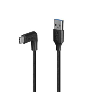 Lindy USB A to C Cable, 90° 1m Black