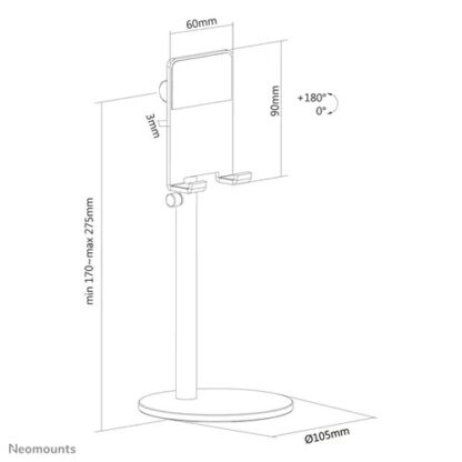 Neomounts Folldable phone stand tilt - Silver - Image 2