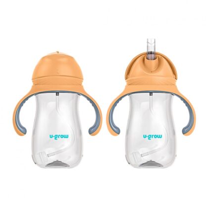Tritan straw cup, orange, 300ml, U-Grow - Image 3