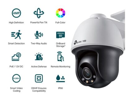 TP-LINK VIGI 4MP PAN/TILT NTW CAM 4MM C540 - Image 2